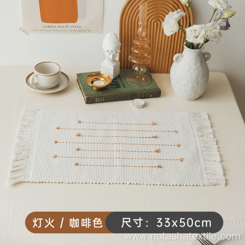 AMERICAN STYLE Tassel coffe mat